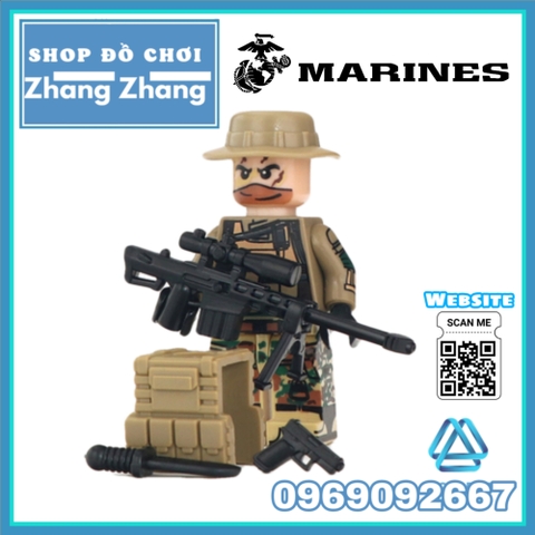 Xếp hình thủy quân lục chiến Mỹ United States Marine Corps Modern War Lego Minifigures Decool 308 311