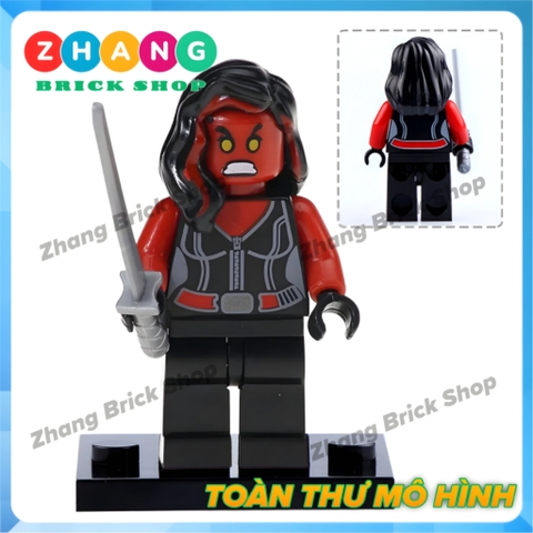 Xếp hình Captain America - Super Adaptoid - SpiderBoy - She Hulk - Hammer - Coulson Marvel Lego Minifigures Xinh X0151