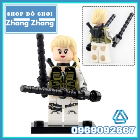 Xếp hình Yelena - Taskmaster - Black Widow - Iron Maiden - Red Guardian Lego Minifigures Xinh X0289