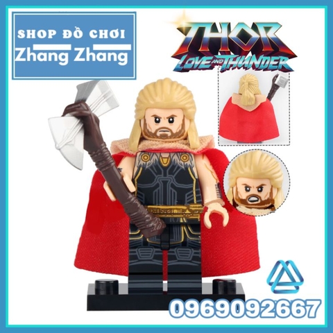 Đồ chơi xếp hình Thần sấm Ravager Thor Valkyrie Korg Star Lord God Butcher Jane Foster Minifigures Xinh X0339