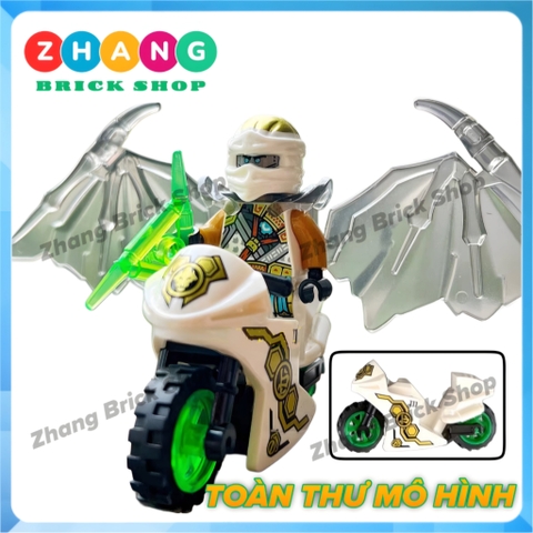 Đồ chơi xếp hình Ninjago Zane - Kai - Jay - Cole Nya - Lloyd kèm phụ kiện xe máy Minifigures