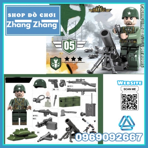 Xếp hình Cuộc chiến Liên Triều Bộ binh Mỹ Lego Minifigures No.71020