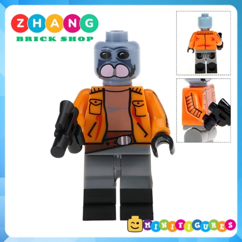 Xếp hình Zander - Ponda Baba - Anakin - Leia - Obi-Wan - Rebel Pilot - Mon Mothma Lego Minifigures Xinh X0144