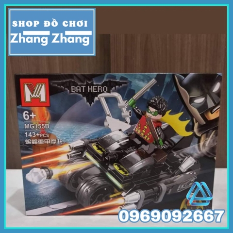 Đồ chơi Xếp hình Xe Tank của Robin phụ tá Batman trong Bat Hero Lego minifigures SY1351 MG155B