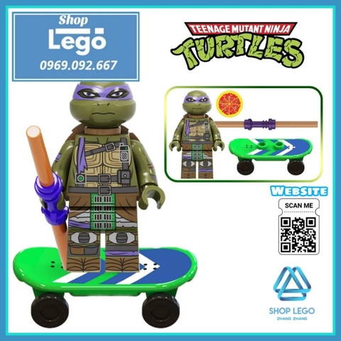 Xếp hình Ninja rùa teenage mutant ninja turtles gồm Leonardo - Raphael - Donatello Lego Minifigures Kopf KF6125