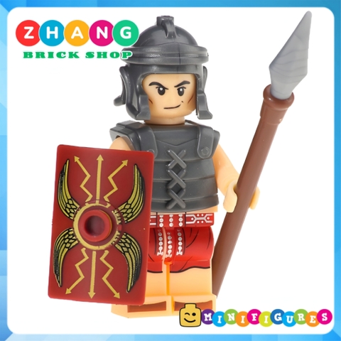 Xếp hình lính bộ binh Roman Rome La mã Gladiators Khiên và giáo Lego Minifigures xinh xh648 x0164