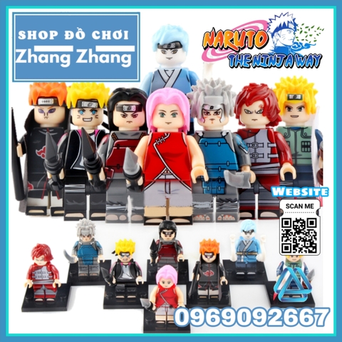 Xếp hình Naruto Boruto Mitsuki Gaara Minato Hashirama Tobirama Sakula Pain Lego Minifigures Kopf Kf6112