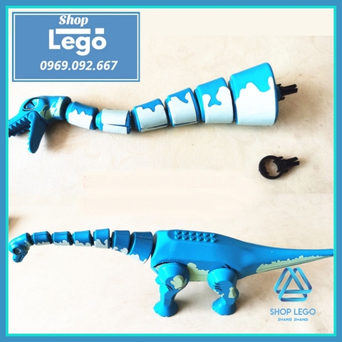 [35cm] Xếp hình Khủng long cổ dài Brachiosaurus trong công viên kỷ Jura Jurassic Park Lego Minifigures Kopf KF826