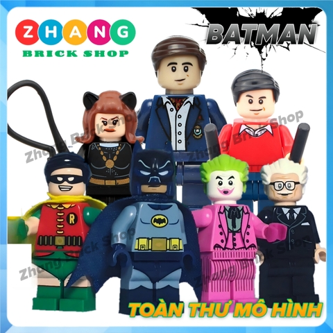 Xếp hình Batman - Catwoman - Joker - Dick Grayson - Bruce Wayne- Robin - Alfred - Penguin Lego Minifigures POGO PG8009