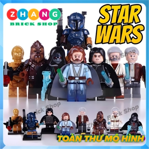 Xếp hình Star Wars C-3PO  - Ben Skywalker - Tarfful - Han Solo - Paz Vizla - Palpatine - Obi-wan Lego Minifigures WM6091