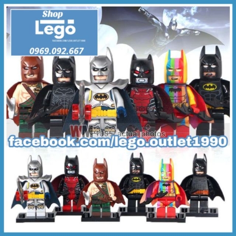 Xếp hình Rainbow bat Ultimate Bathero Tartan Excalibur bat3000 Batman Series Lego Minifigures Decool 0268 0273