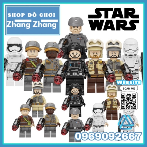 Đồ chơi xếp hình Star Wars Storm Trooper - Rebel Trooper First Order Flametrooper Minifigures POGO PG8290