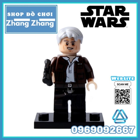 Đồ chơi xếp hình Star War Luke Skywalker Han Solo Ahsoka Tano Aayla Secura Satele Shan Minifigures POGO PG8034