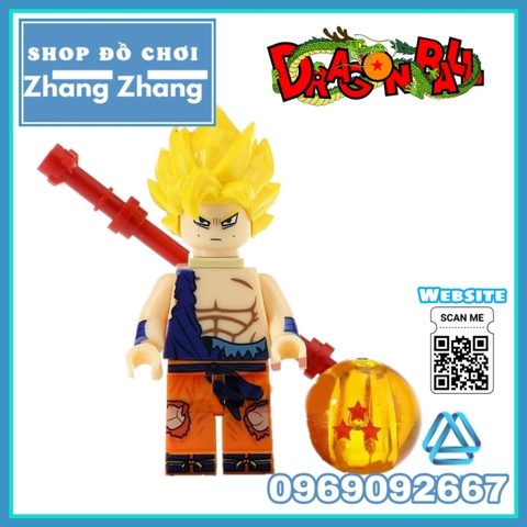 Xếp hình Dragon Ball🐉Songoku Vegeta Bardock Gohan Tien Perfect Cell Majin Buu Bulma Lego Minifigures Kopf KF6030