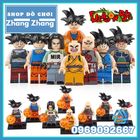 Xếp hình Dragon Ball Goku - Android 17 - Tien Shinhan - Krillin - Bardock Lego Minifigures Koruit KT1009