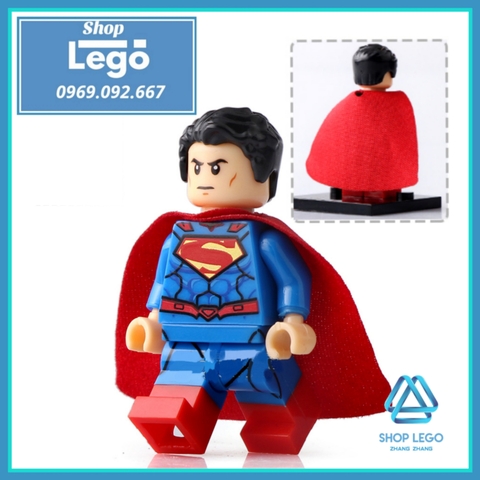 Xếp hình Justice League Wonder Woman - Superman - Cyborg - Flash - Aquaman - Batman Bizzaro Lego Minifigures Xinh X0167