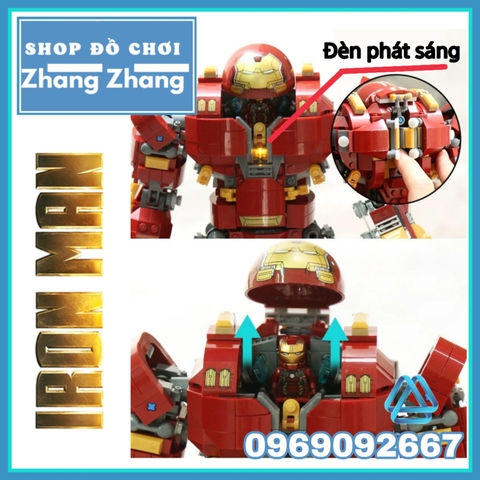 [1363 hình] Xếp hình Iron man chế tạo Hulkbuster MK44 Age of Ultron Lego Minifigures Decool 7134
