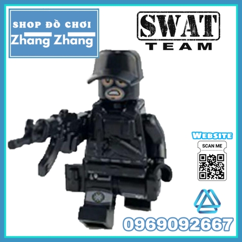 Xếp hình tiểu đội đặc nhiệm cảnh sát 113 phản ứng nhanh Lego Minifigures Swat 1820