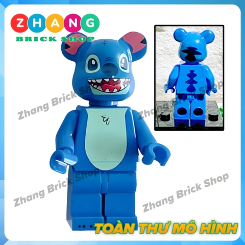 Đồ chơi xếp hình Bearbrick Gấu bụng phệ Spider-Man - Joker - Stitch - Bape - Iron man Minifigures Kopf BLX3033