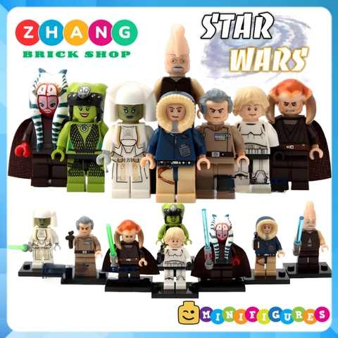 Xếp hình Star Wars Han Solo - Shaak Ti - Luminara Unduli - Luke Skywalker - Oola MTarkin Lego Minifigures POGO PG8051