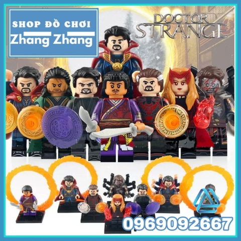 Đồ chơi xếp hình Evil Dortor Strage Scarlet Witch Wong Master Mordo Minifigures Xinh X0335
