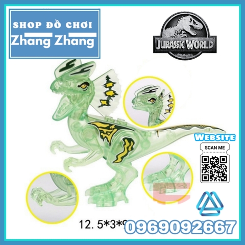 [12cm] Xếp hình khủng long Velociraptor T-Rex Pterosaur Tyrannosaurs
Triceratops Dilophosaurus Lego Minifigures YG77034