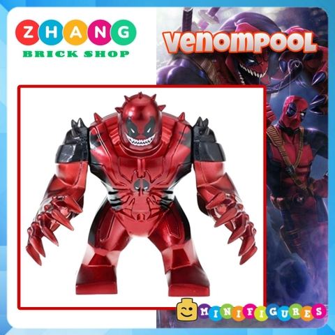 Đồ chơi Xếp hình Venompool lai giữa venom và Spider Man người nhện Minifigures POGO PG1812 PG8139