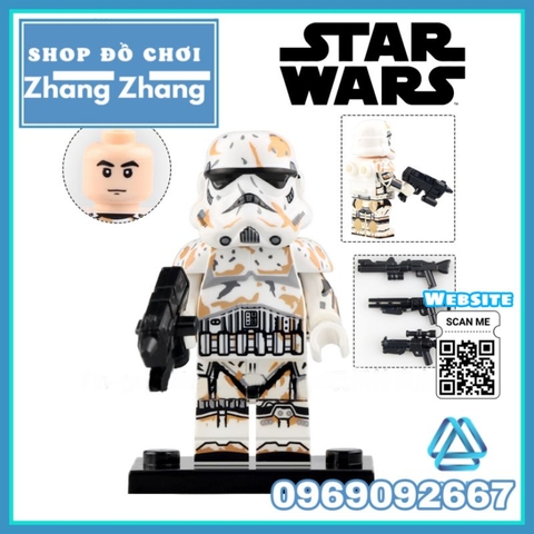 Đồ chơi xếp hình Star Wars gồm Stormtrooper - Sabine Wren - Wrecker Crosshair Vizla Minifigures Xinh X0307