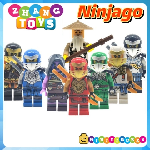 Đồ chơi xếp hình Ninjago Lloyd - Zay - Zane - Master Wu - Kai - Cole - Nya - Ginkle Minifigures No005680