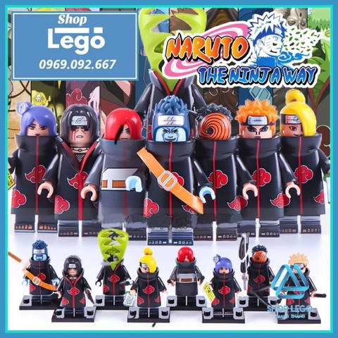 Xếp hình Yahiko Konan Nagato - Uchiha Itachi - Zetsu - Uchia Madara- Deidara - Hoshigaki Kisame Lego Minifigures WM6106