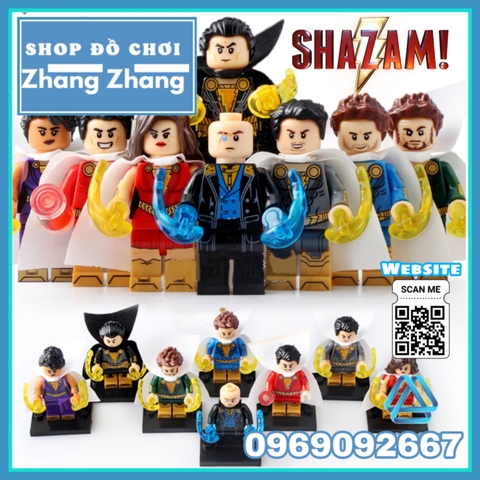 Xếp hình Shazam Freddy Freeman Black Adam PedroPeña Eugene Choi Mary Marvel Darla Dudley DC Lego Minifigures Xinh X0247