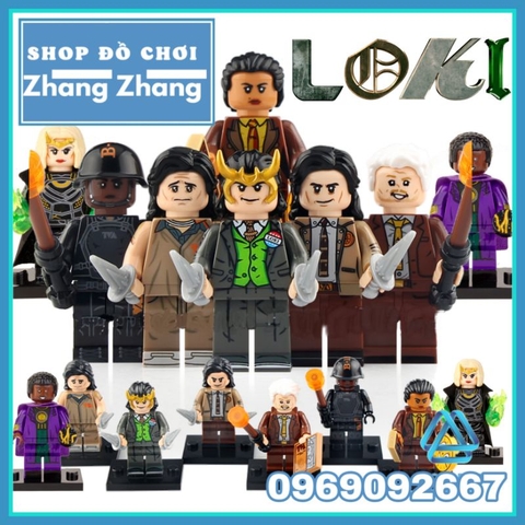 Đồ chơi xếp hình Lady Loki Tva gồm Mobius - Renslayer - Sylvie - He Who Remains Minifigures Xinh X0318