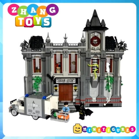 Mô hình lắp ráp bệnh viện Arkham nhốt Joker - The Arkham Asylum Decool 7124 Zhang Brick Shop