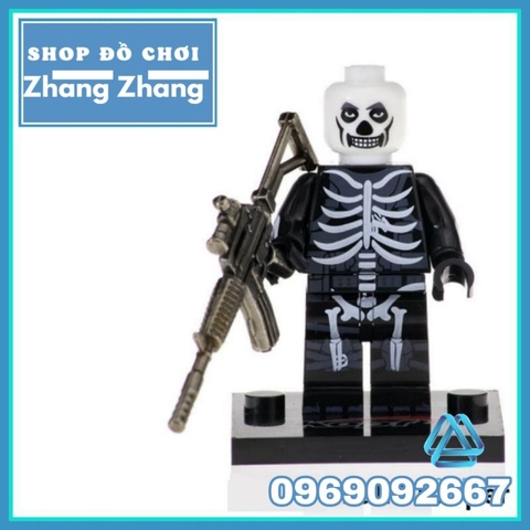 Đồ chơi Xếp hình For Teite Jonesy - Fortnite Ninja Dark Voyar - Skull Trooper Minifigures Kopf KF6038