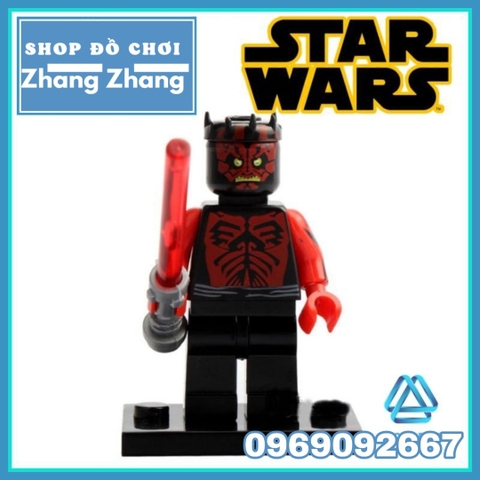 Xếp hình Star Wars Luke Skywalker - Ben Kenobi - Maul - Kao Darth Sidious - Anakin - C-3PO Lego Minifigures POGO PG8021