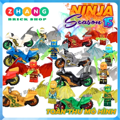 Đồ chơi xếp hình Ninjago Zane - Kai - Jay - Cole Nya - Lloyd kèm phụ kiện xe máy Minifigures