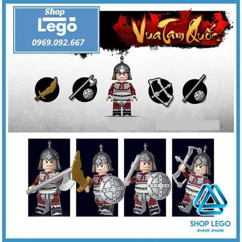 Xếp hình Quân Ngô trong Tam Quốc Tôn Quyền lãnh đạo Lego Minifigures Decool 20300 300A
