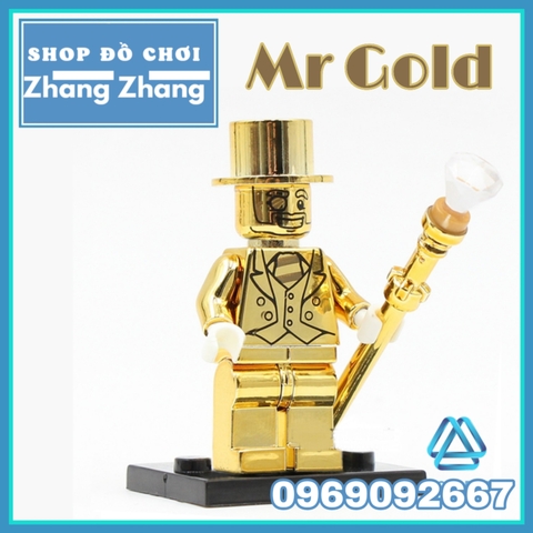 Xếp hình Mr Gold Ngài vàng siêu ảo thuật gia huyền bí Lego Minifigures Pogo PG999