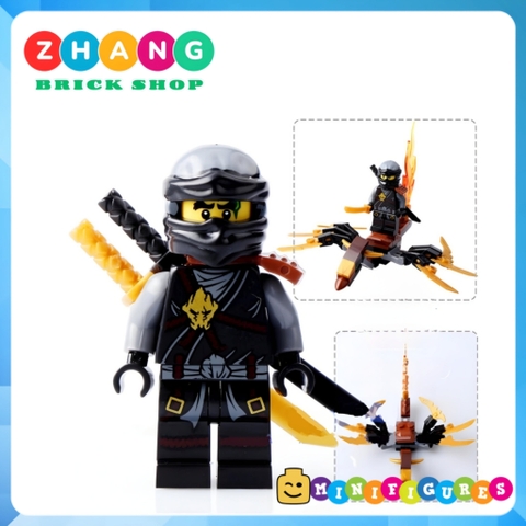 Xếp hình Ninjago Jay Lloyd Kai Cole Zane Stone Scout Chop rai Cryptor tặng kèm Rồng bay Lego Minifigures SY626