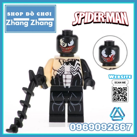 Đồ chơi xếp hình người nhện Spider man gồm Symbiote - Venom - Iron man - Deadpool - Wolverine Minifigures Kopf KF6054