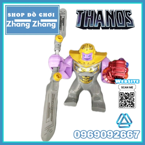 Xếp hình Thanos Endgame (Kiếm+Găng 6 đá vô cực) mới nhất 2019 Lego minifigures Bigfigures PRCK GD220