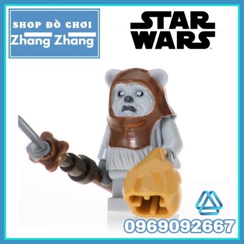 Đồ chơi xếp hình Star Wars ewok village gồm Watto Chirpa Logray Wicket Teebo Tokkat Gamorrean Minifigures POGO PG8067