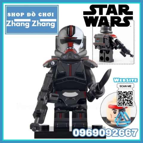 Xếp hình Star Wars Wrecker - Crosshair - Echo - Hunter- Tech- Echo Force 99 Lego Minifigures Koruit KT1047