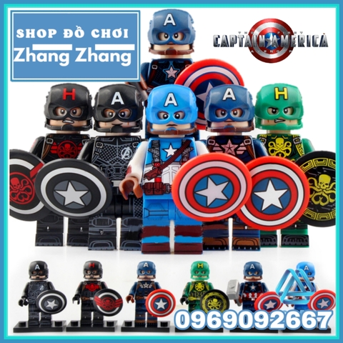 Xếp hình Captain America tuyển tập mới nhất Lego Minifigures Koruit KT1031