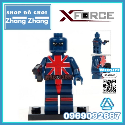 Xếp hình Forge - Domino - Omega Red - Sunfire - Radioactive Man- Pyro- Ripclaw- Union Jack Lego Minifigures POGO PG8082