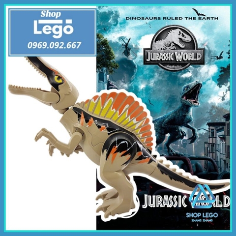 Xếp hình Spinosaurus công viên khủng long trong Jurassic World mới nhất 2021 Lego Minifigures
