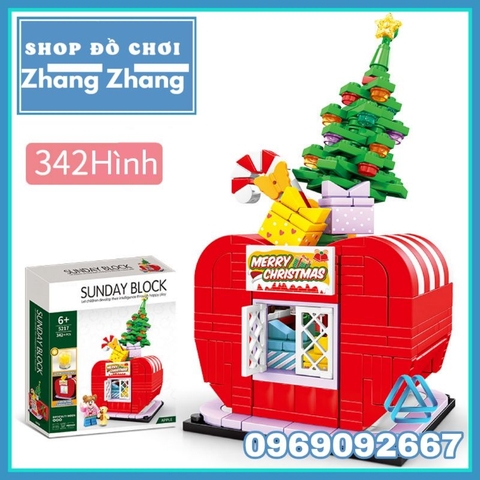 Đồ chơi xếp hình Ngôi nhà cà chua đêm giáng sinh Merry Christmas gồm 342 hình Mô hình Minifigures Shenyang SY5217