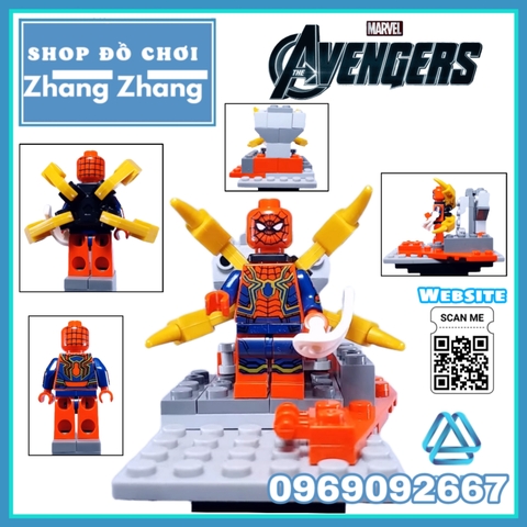 Xếp hình Spider-Man Thor Star-Lord Vision Captain Marvel Thanos Nick Fury Lego Minifigures Hãng Lele 34074