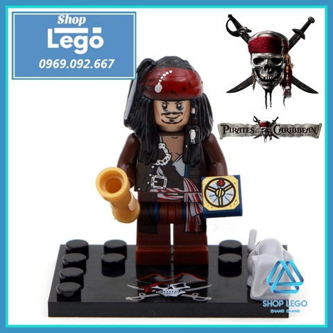 Đồ chơi Xếp hình Pirates of the Caribbean Jack Sparrow Will Turner - Joshamee Gibbs Davy Jones Minifigures KSZ 515