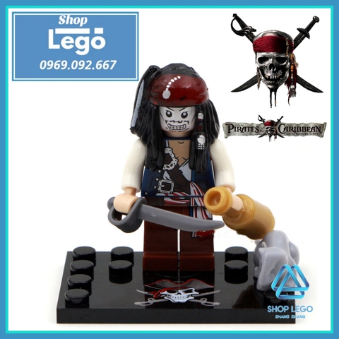 Đồ chơi Xếp hình Pirates of the Caribbean Jack Sparrow Will Turner - Joshamee Gibbs Davy Jones Minifigures KSZ 515